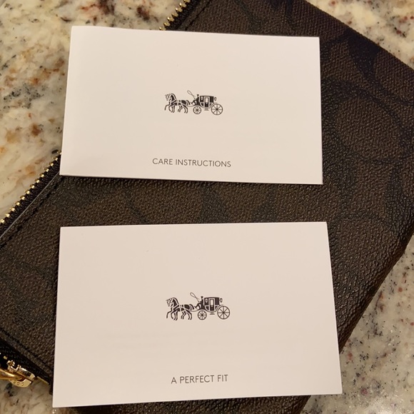 Coach Brown and Black Wristlet - Picture 4 of 7